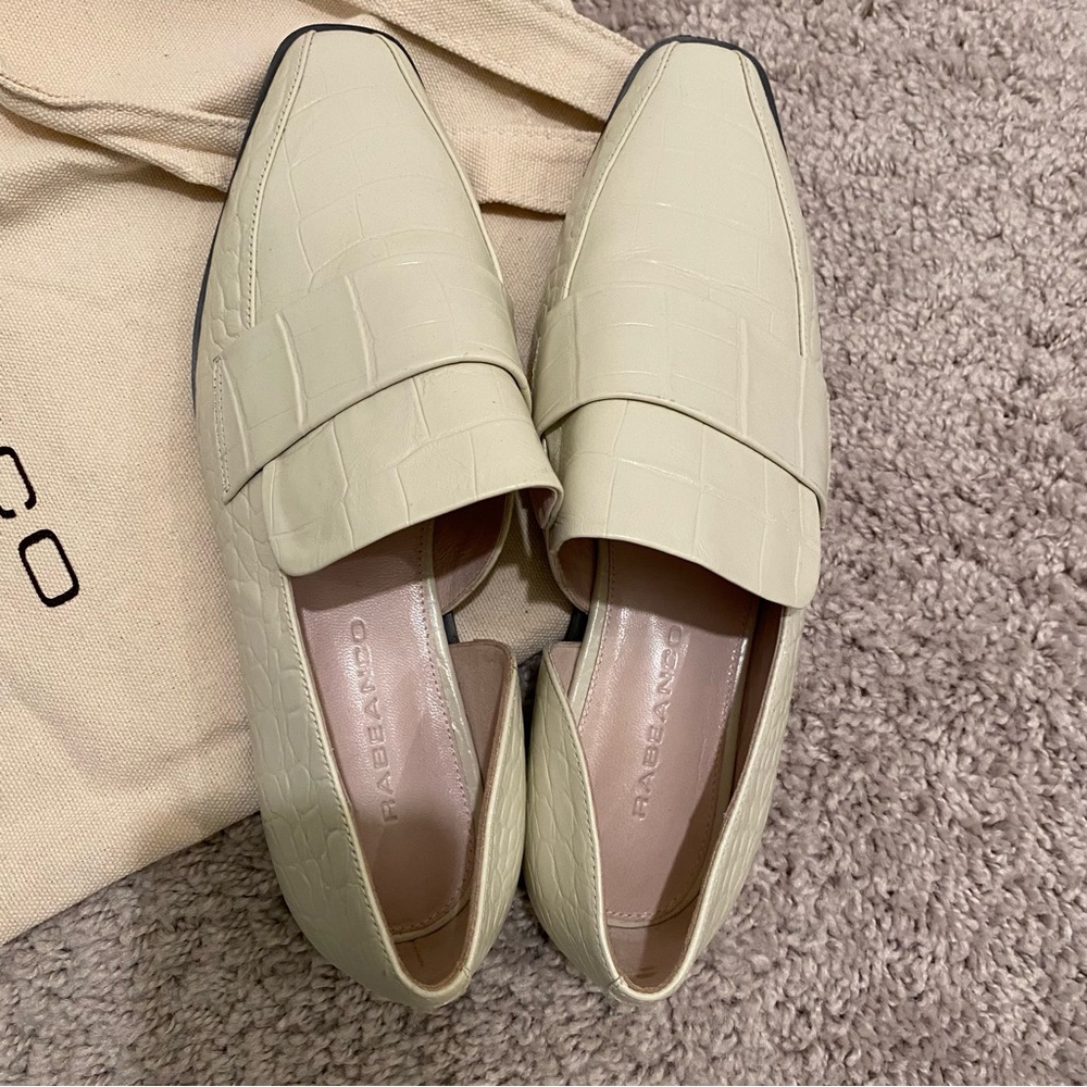 Rabeanco White/Bone Loafers in size 5